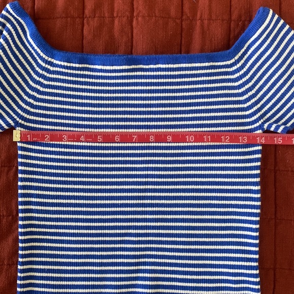 Madewell Off-the-Shoulder Sweater in Stripe - Picture 3 of 5